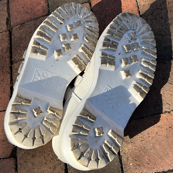 Dr. Martens Freya Triple Strap Mary Jane Shoe in White - Picture 5 of 9